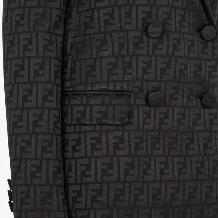 Fendi Coordinated Sets Jacket Black Silk Jacket 8211 Women
