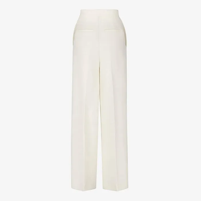 Fendi Coordinated Sets Pants White Wool And Silk Pants 8211 Women