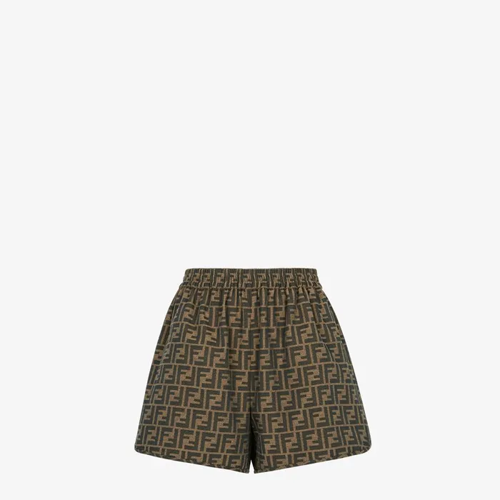 Fendi Coordinated Sets Shorts Brown Canvas Shorts 8211 Women