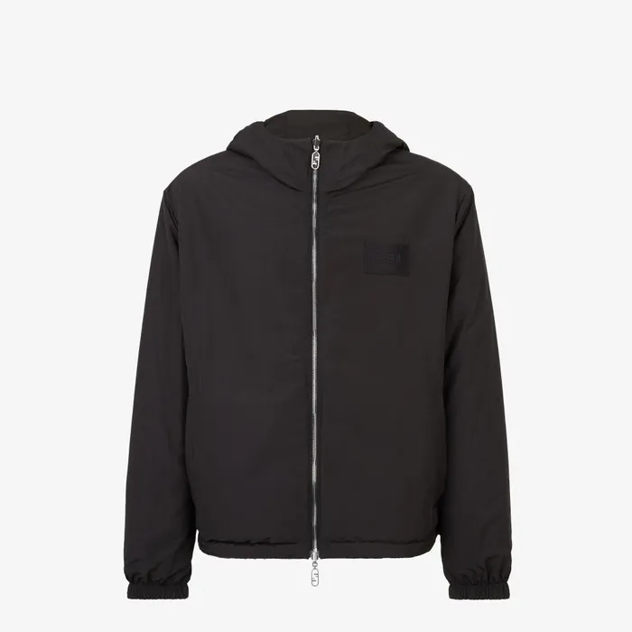 Fendi Coordinated Sets Windbreaker Black Nylon Windbreaker Jacket 8211 Men