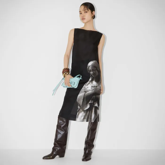 Fendi Dresses and Jumpsuits Dress Black Printed Organza Dress 8211 Women