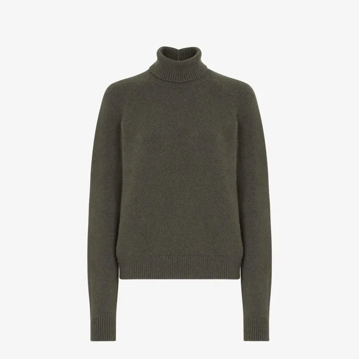 Fendi Knitwear Sweater Green Cashmere Pullover 8211 Women