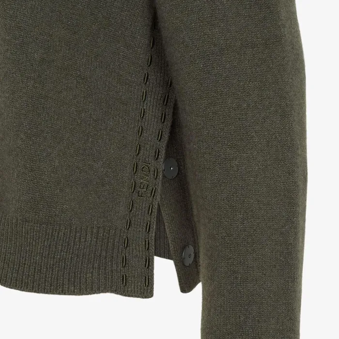 Fendi Knitwear Sweater Green Cashmere Pullover 8211 Women