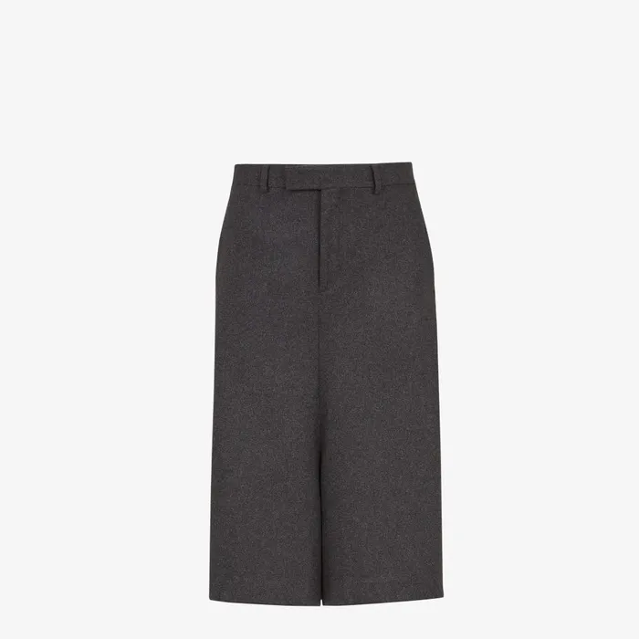 Fendi Pants and Shorts Bermudas Gray Cashmere Shorts 8211 Men