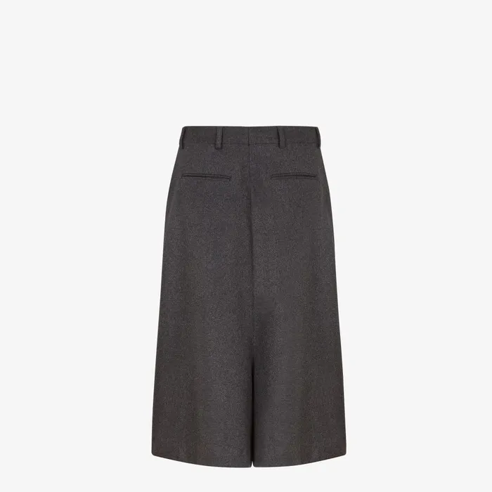 Fendi Pants and Shorts Bermudas Gray Cashmere Shorts 8211 Men