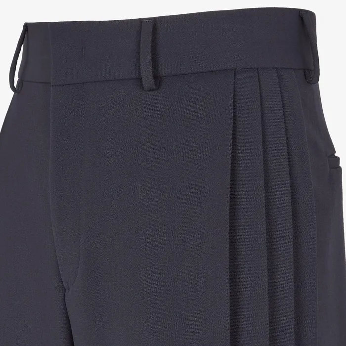 Fendi Pants and Shorts Pants Blue Wool Pants 8211 Men