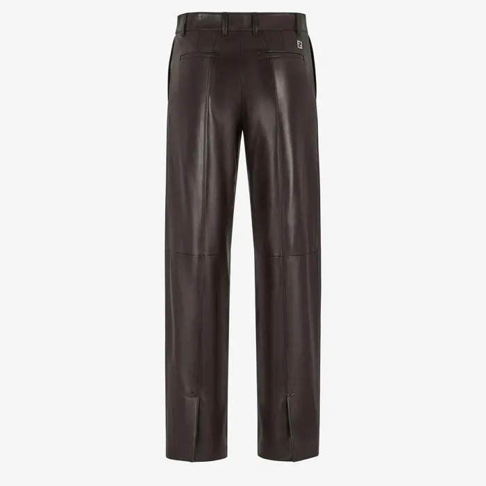 Fendi Pants and Shorts Pants Brown Leather Pants 8211 Men