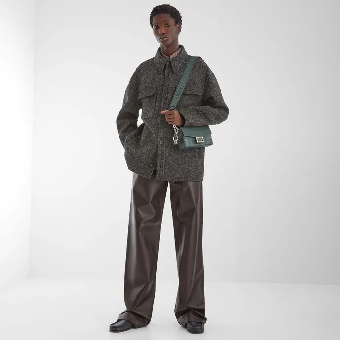 Fendi Pants and Shorts Pants Brown Leather Pants 8211 Men