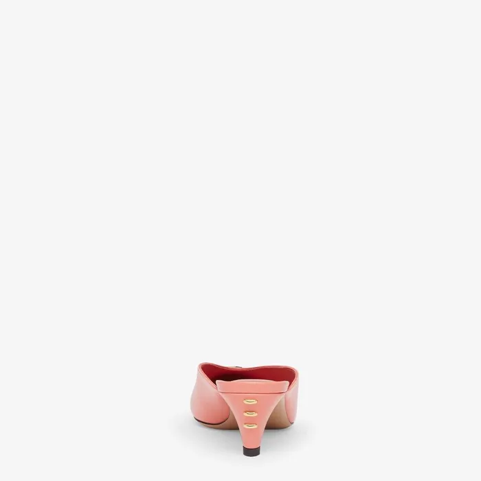 Fendi Pumps and Slingbacks Fendi Filo Pink Nappaleather Sabots With A Medium Heel 8211 Women