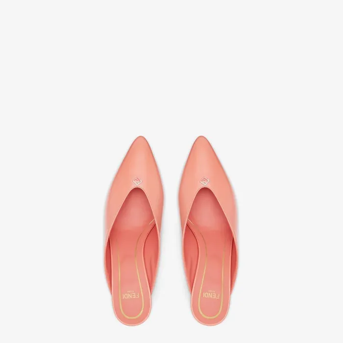 Fendi Pumps and Slingbacks Fendi Filo Pink Nappaleather Sabots With A Medium Heel 8211 Women