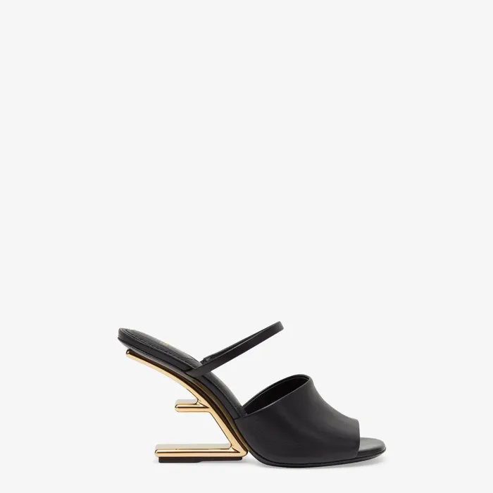 Fendi Pumps and Slingbacks Fendi First Black Leather Highheeled Sandals 8211 Women