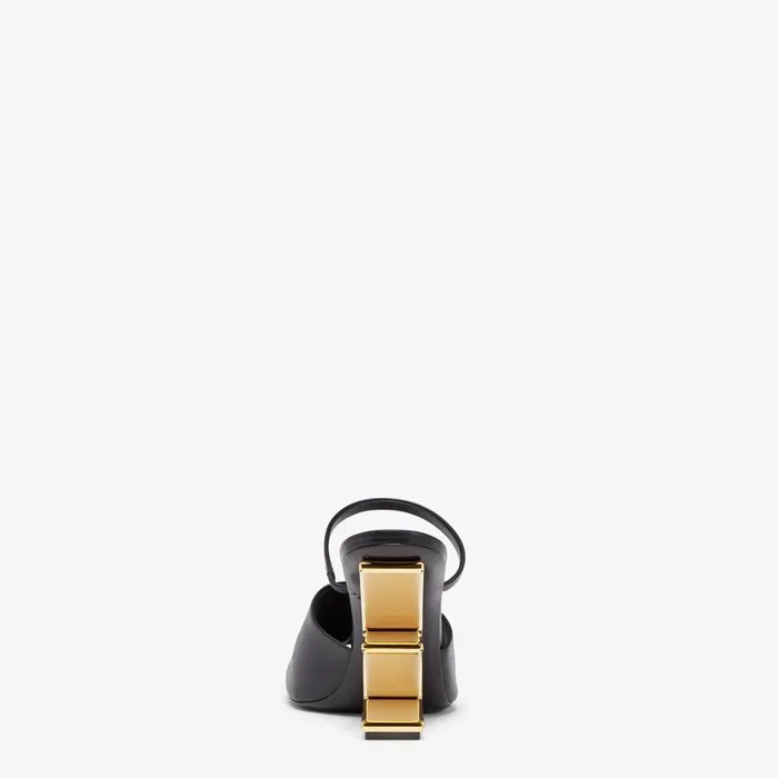 Fendi Pumps and Slingbacks Fendi First Black Leather Highheeled Sandals 8211 Women