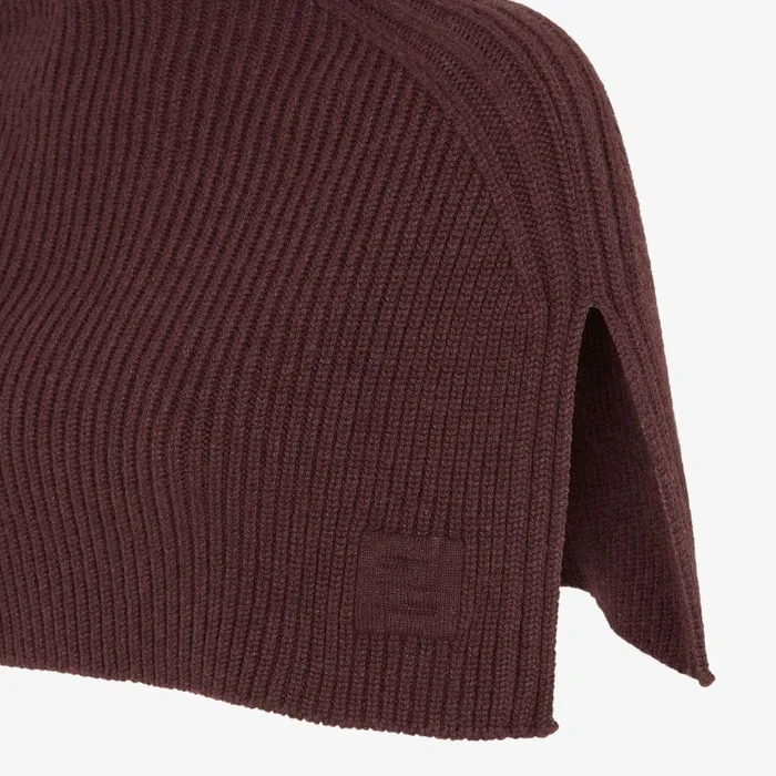 Fendi Scarves and Ponchos FF Cape Dark Purple Wool And Cashmere Cape 8211 Women