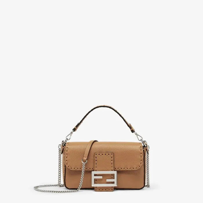 Fendi Shoulder and Crossbody Bags Baguette Mini Cappuccinocolored Selleria Bag With 309 Handsewn Stitches 8211 Women Fendi Shoulder and Crossbody Bags Baguette Mini Cappuccinocolored Selleria Bag With 309 Handsewn Stitches 8211 Women