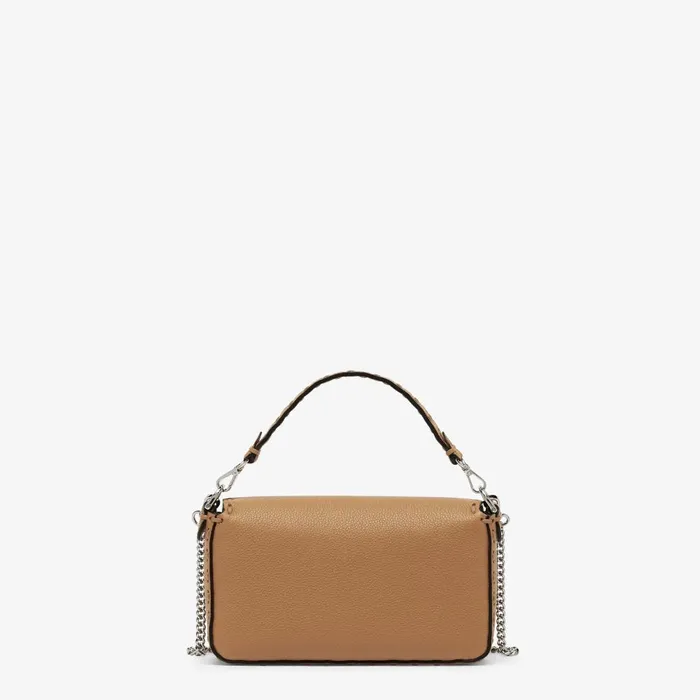 Fendi Shoulder and Crossbody Bags Baguette Mini Cappuccinocolored Selleria Bag With 309 Handsewn Stitches 8211 Women