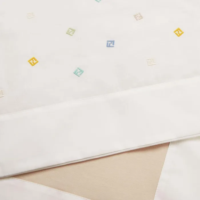 Fendi Strollers and Accessories Baby Blanket Jersey Blanket With Multicolor Embroidery 8211 Kids