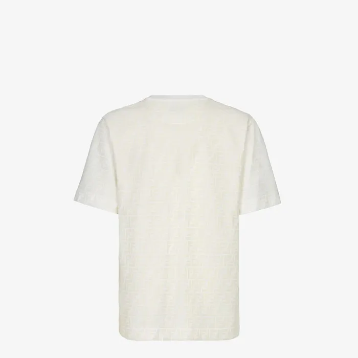 Fendi Tshirts and Polos TShirt Tshirt In White Piqu 8211 Men