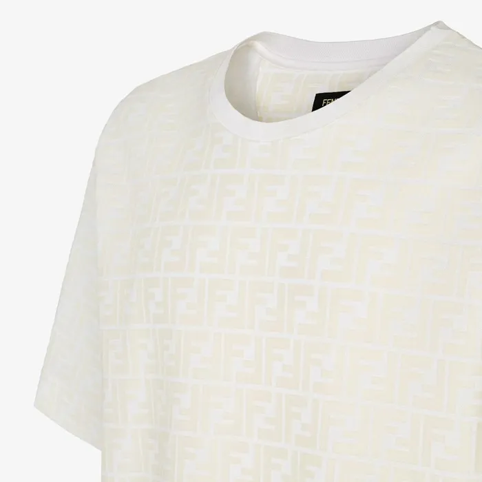 Fendi Tshirts and Polos TShirt Tshirt In White Piqu 8211 Men