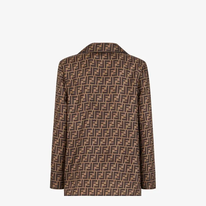 Fendi Tops and Shirts Shirt Brown Twill Shirt 8211 Women