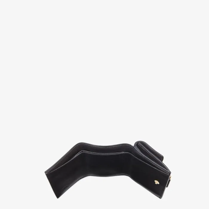 Fendi Wallets Baguette Micro Trifold Black Nappa Leather Wallet 8211 Women