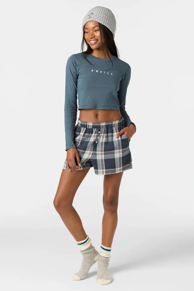 FIRESIDE FLANNEL BOXER SHORTS Women O039NEILL Collections