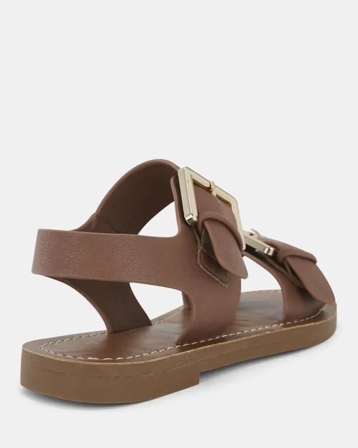 Flat Sandals TIERNEY TAN Strappy Sandals NOVO Shoes Women