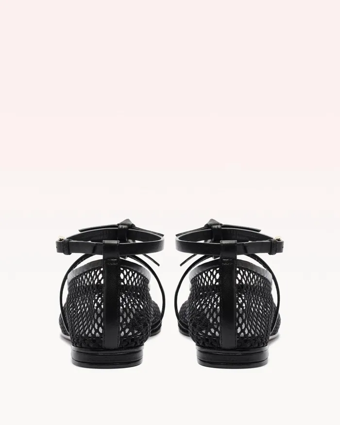 Flats Women Alexandre Birman Slim Clarita Ballet Mesh Black Black