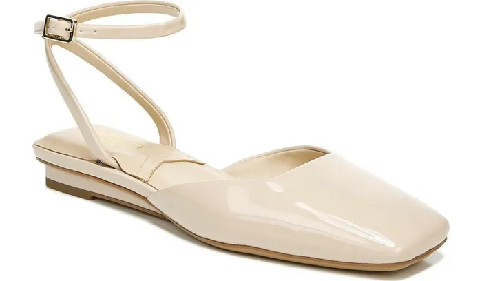 Flats Women Franco Sarto Franco Jolee Flat Nude Faux Leather