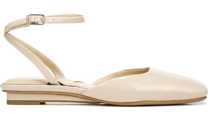 Flats Women Franco Sarto Franco Jolee Flat Nude Faux Leather