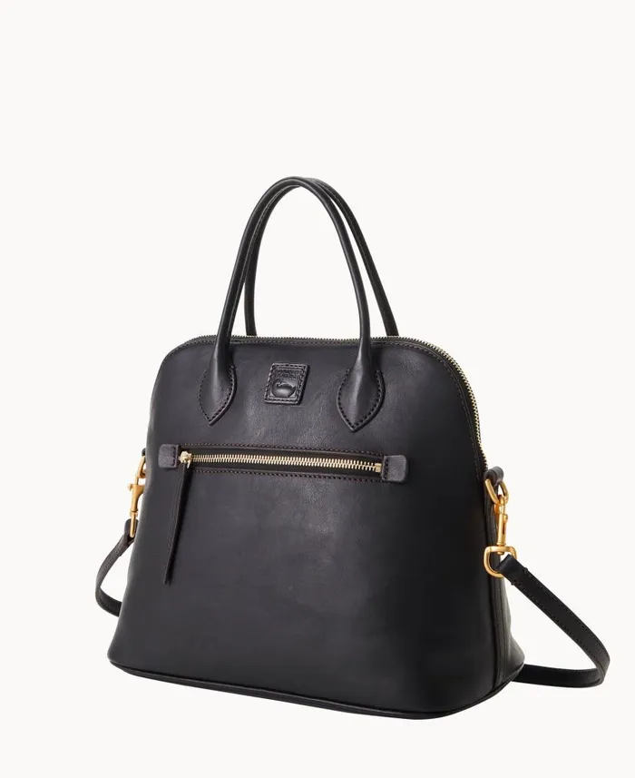Florentine Large Domed Satchel Black Black Woman Dooney and Bourke Satchels Florentine Large Domed Satchel Black Black Woman Dooney and Bourke Satchels