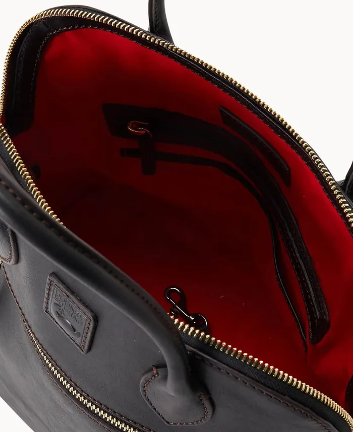 Florentine Large Domed Satchel Black Black Woman Dooney and Bourke Satchels Florentine Large Domed Satchel Black Black Woman Dooney and Bourke Satchels