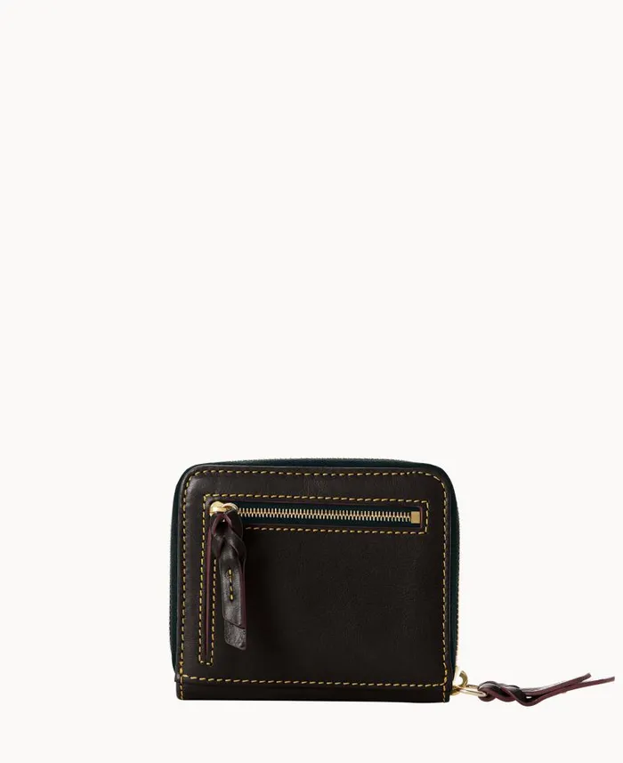 Florentine Small Zip Around Wallet Black Black ManWoman Dooney and Bourke Wallets Florentine Small Zip Around Wallet Black Black ManWoman Dooney and Bourke Wallets