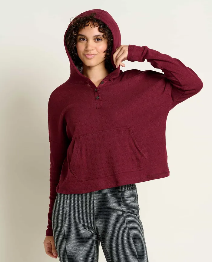Foothill Pointelle Hoodie Port Loungewear and Sleep ToadandCo Women8217s