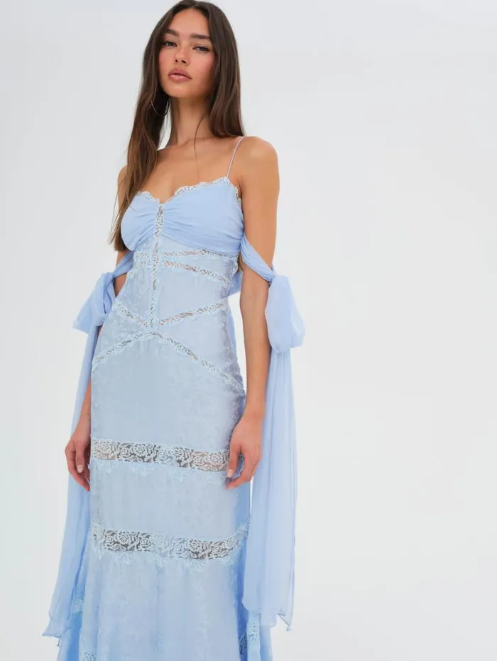 For Love and Lemons Dresses Rita Lace Gown Blue 8211 Women For Love and Lemons Dresses Rita Lace Gown Blue 8211 Women