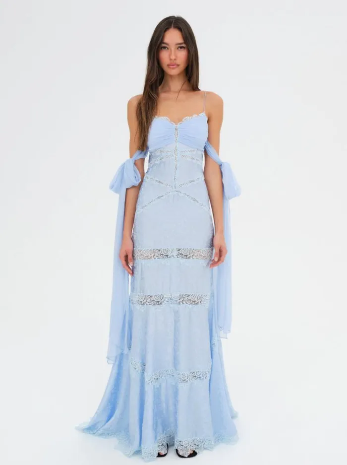 For Love and Lemons Dresses Rita Lace Gown Blue 8211 Women For Love and Lemons Dresses Rita Lace Gown Blue 8211 Women