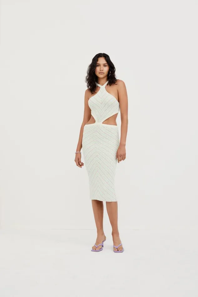 For Love and Lemons Knitwear Bette Cut Out Midi Dress Lavender 8211 Women For Love and Lemons Knitwear Bette Cut Out Midi Dress Lavender 8211 Women