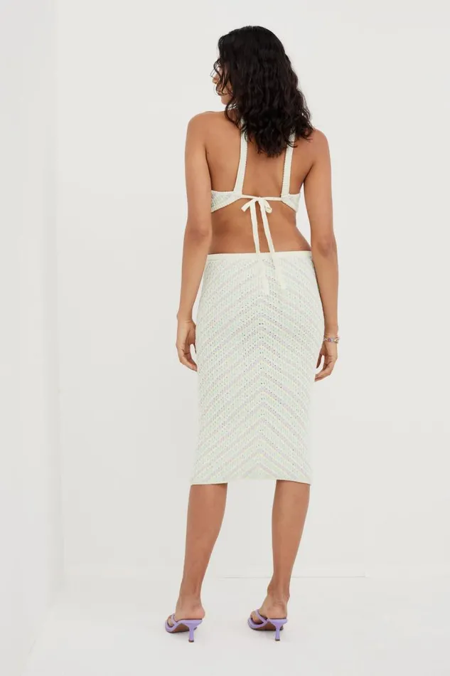 For Love and Lemons Knitwear Bette Cut Out Midi Dress Lavender 8211 Women For Love and Lemons Knitwear Bette Cut Out Midi Dress Lavender 8211 Women