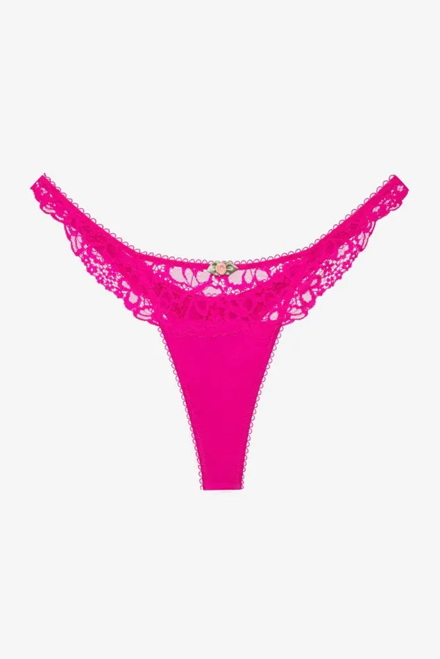 For Love and Lemons Lingerie Butterfly Lace Thong Panty Pink 8211 Women For Love and Lemons Lingerie Butterfly Lace Thong Panty Pink 8211 Women