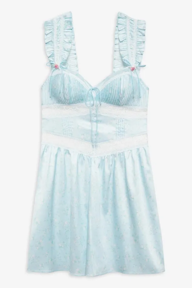 For Love and Lemons Lingerie Ellery Slip Dress Blue 8211 Women For Love and Lemons Lingerie Ellery Slip Dress Blue 8211 Women