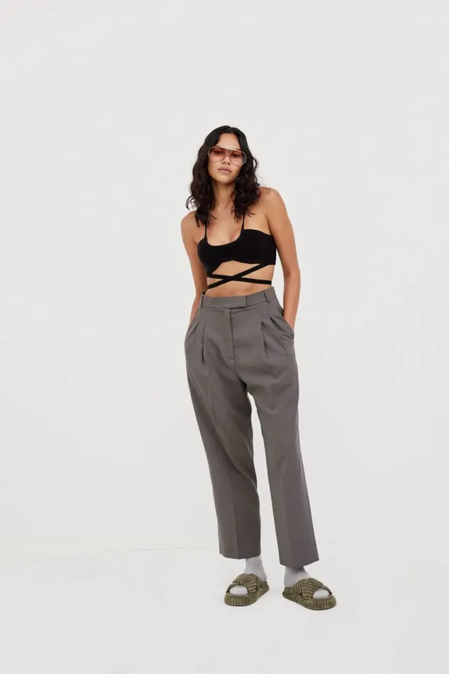 For Love and Lemons Tops Jourdin Tie Crop Top Black 8211 Women For Love and Lemons Tops Jourdin Tie Crop Top Black 8211 Women