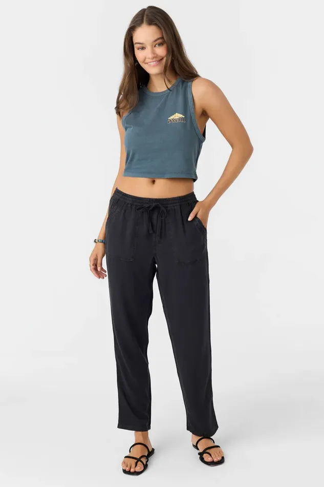 FRANCINA TWILL PANTS Jet Black Women O039NEILL Collections