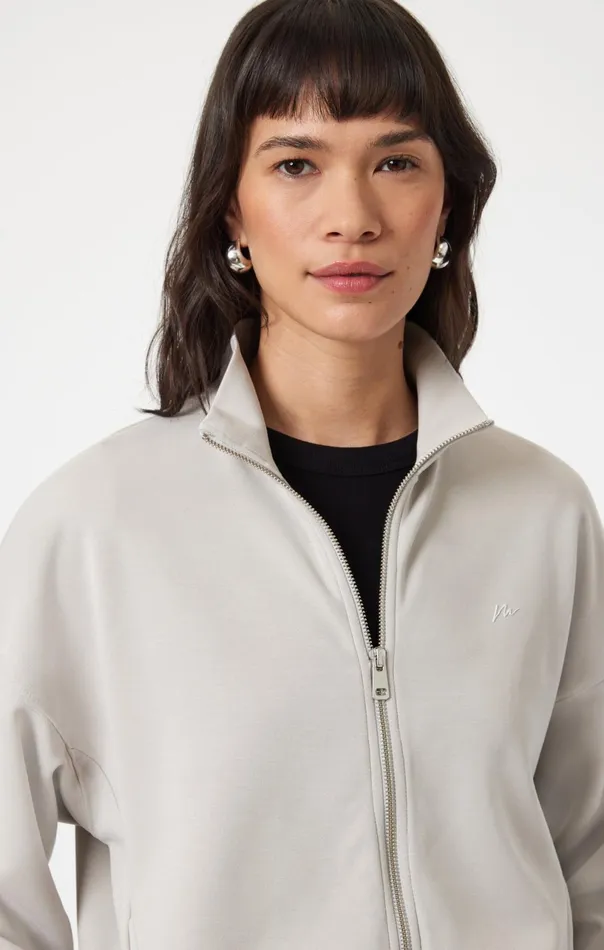 Full Zip Jacket In Gray Violet Women Mavi Jeans Loungewear Full Zip Jacket In Gray Violet Women Mavi Jeans Loungewear