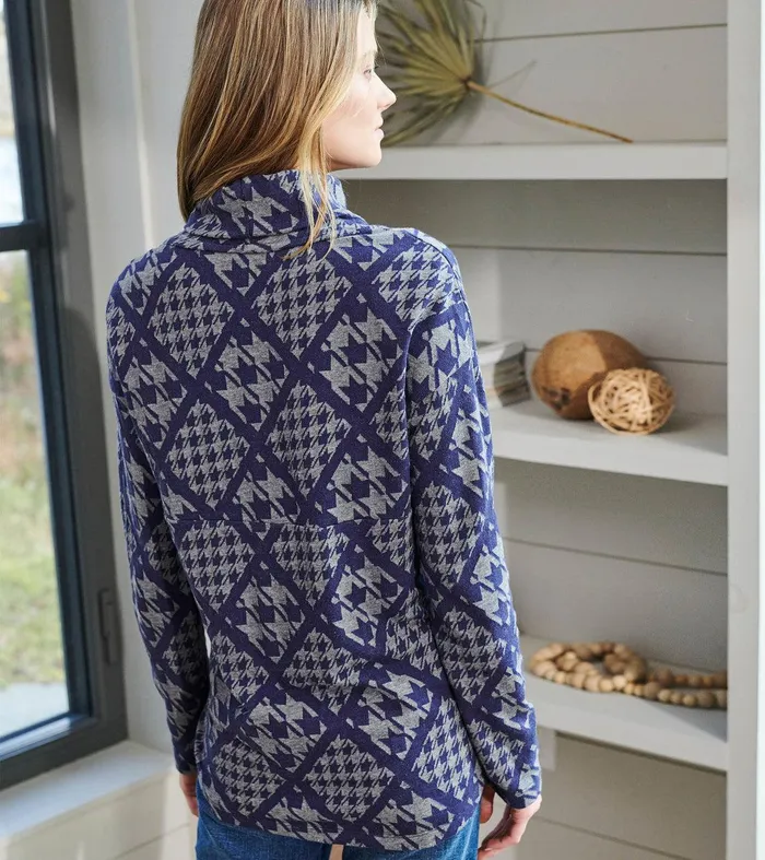 Funnel Neck Top 8211 Patriot Checks Hatley