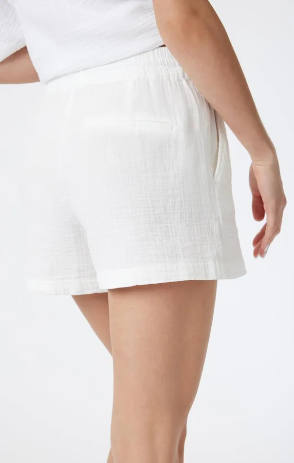 Gauze Shorts In Antique White Women Mavi Jeans Shorts Gauze Shorts In Antique White Women Mavi Jeans Shorts