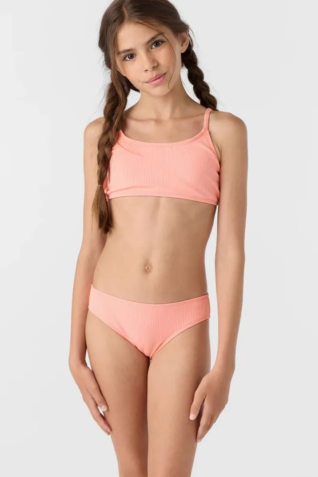 GIRL039S DAWNBREAK RIB TIE BACK BRALETTE SET Women O039NEILL Girl039S Swim