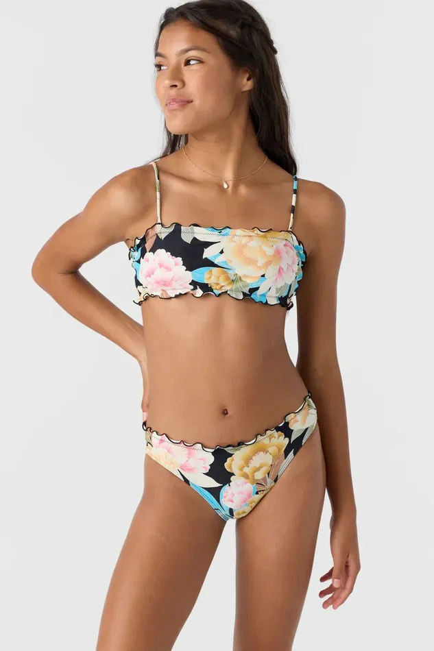 GIRL039S MIKAH FLORAL RUFFLE EDGE BANDEAU SET Women O039NEILL Girl039S Swim