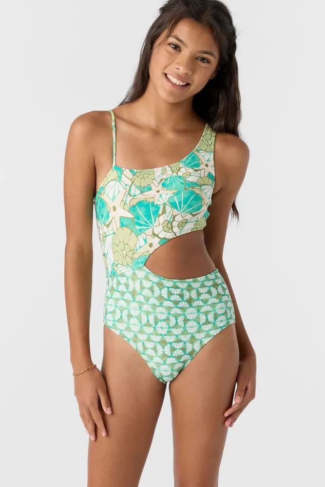 GIRL039S SHELL ABSTRACT ASYMM ONEPIECE Women O039NEILL Girl039S Swim