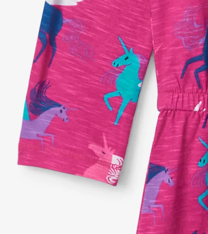 Girls Galactic Unicorn Drop Waist Dress Hatley