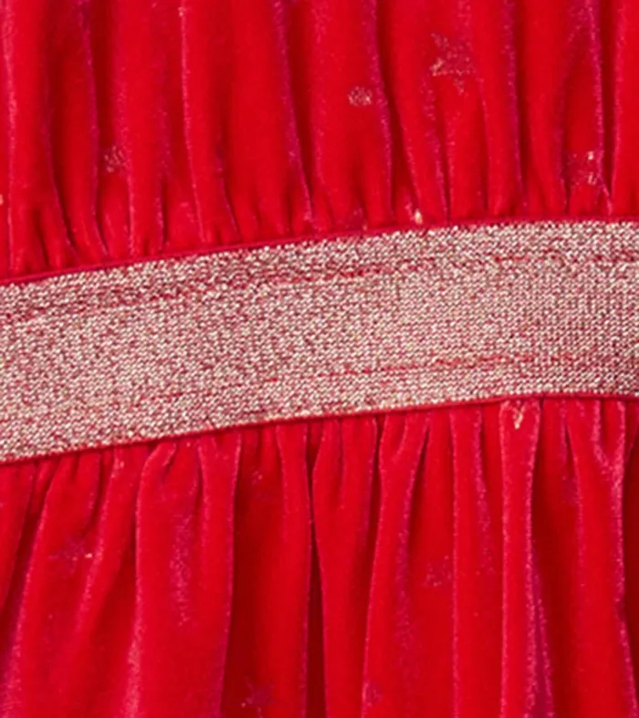Girls Holiday Stars Crushed Velour Dress Hatley