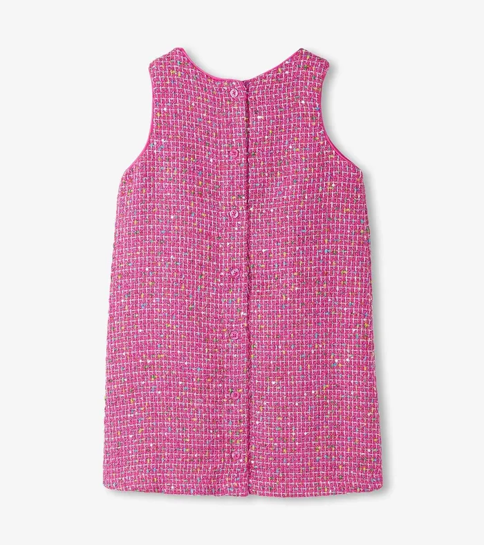 Girls Rose Violet Tweed Dress Hatley